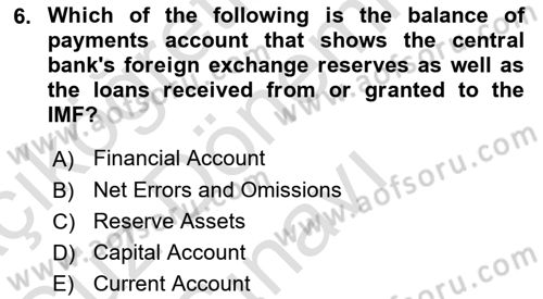 Monetary Theory and Policy Dersi 2023 - 2024 Yılı (Final) Dönem Sonu Sınav Soruları 6. Soru