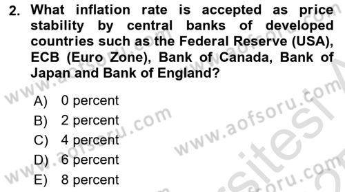 Monetary Theory and Policy Dersi 2024 - 2025 Yılı Yaz Okulu Sınav Soruları 2. Soru