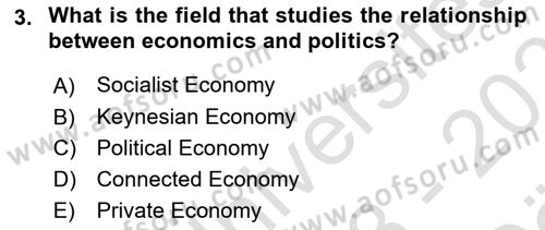 Public Finance Dersi 2023 - 2024 Yılı (Vize) Ara Sınav Soruları 3. Soru