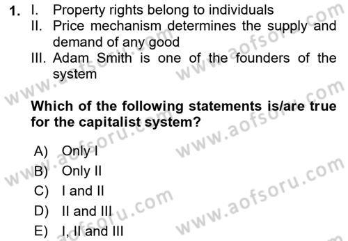 Public Finance Dersi 2024 - 2025 Yılı (Vize) Ara Sınav Soruları 1. Soru