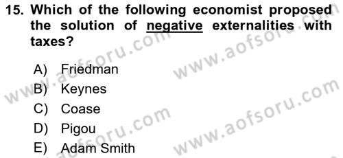 Public Finance Dersi 2024 - 2025 Yılı (Vize) Ara Sınav Soruları 15. Soru