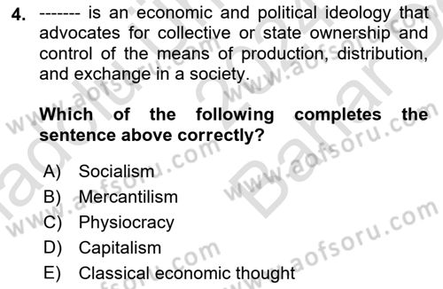 Public Finance Dersi 2024 - 2025 Yılı (Vize) Ara Sınav Soruları 4. Soru