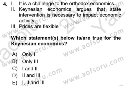 Public Finance Dersi 2024 - 2025 Yılı Yaz Okulu Sınav Soruları 4. Soru