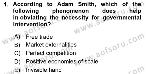 International Economics 1 Dersi 2025 - 2026 Yılı (Vize) Ara Sınav Soruları 1. Soru