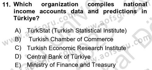 International Economics 2 Dersi 2023 - 2024 Yılı (Vize) Ara Sınav Soruları 11. Soru