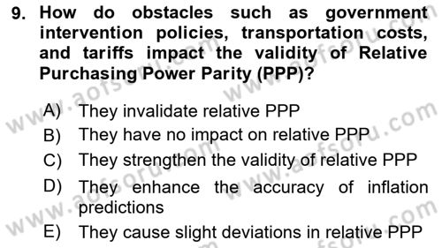 International Economics 2 Dersi 2023 - 2024 Yılı (Vize) Ara Sınav Soruları 9. Soru