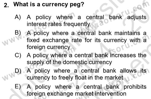 International Economics 2 Dersi 2024 - 2025 Yılı (Final) Dönem Sonu Sınav Soruları 2. Soru