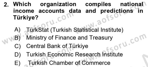 International Economics 2 Dersi 2024 - 2025 Yılı Yaz Okulu Sınav Soruları 2. Soru