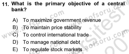 International Economics 2 Dersi 2025 - 2026 Yılı (Final) Dönem Sonu Sınav Soruları 11. Soru