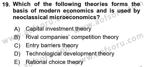 Behavioral Economics Dersi 2023 - 2024 Yılı (Final) Dönem Sonu Sınav Soruları 19. Soru