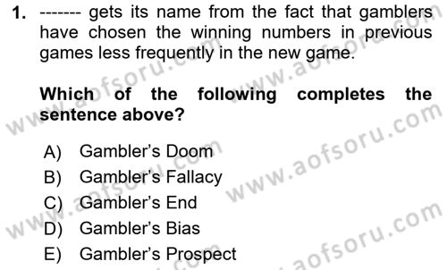 Behavioral Economics Dersi 2024 - 2025 Yılı (Vize) Ara Sınav Soruları 1. Soru