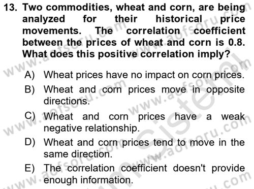 Financial Economics Dersi 2023 - 2024 Yılı (Vize) Ara Sınav Soruları 13. Soru