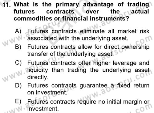 Financial Economics Dersi 2023 - 2024 Yılı (Final) Dönem Sonu Sınav Soruları 11. Soru