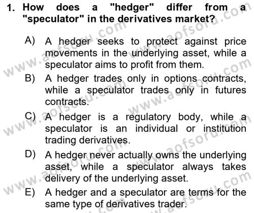 Financial Economics Dersi 2023 - 2024 Yılı Yaz Okulu Sınav Soruları 1. Soru