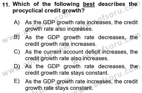 Financial Economics Dersi 2023 - 2024 Yılı Yaz Okulu Sınav Soruları 11. Soru