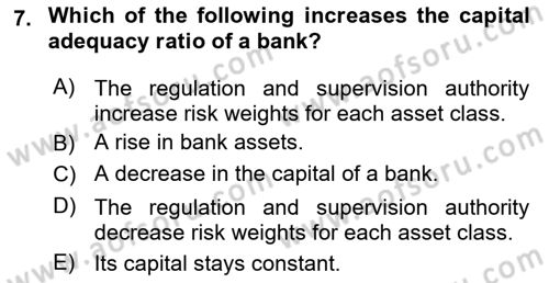 Financial Economics Dersi 2023 - 2024 Yılı Yaz Okulu Sınav Soruları 7. Soru