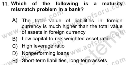 Financial Economics Dersi 2024 - 2025 Yılı Yaz Okulu Sınav Soruları 11. Soru