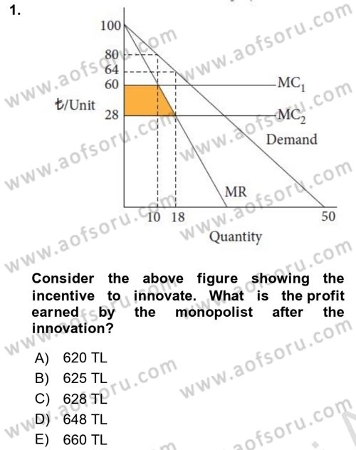 Industrial Economics Dersi 2023 - 2024 Yılı (Final) Dönem Sonu Sınav Soruları 1. Soru