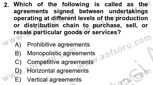 Industrial Economics Dersi 2024 - 2025 Yılı (Final) Dönem Sonu Sınav Soruları 2. Soru