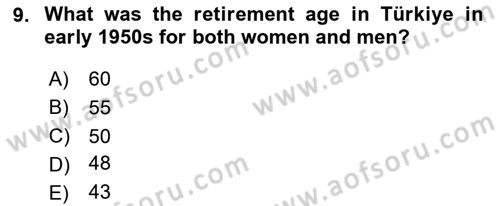 Labor Economics Dersi 2024 - 2025 Yılı (Vize) Ara Sınav Soruları 9. Soru