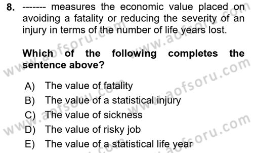 Labor Economics Dersi 2024 - 2025 Yılı (Final) Dönem Sonu Sınav Soruları 8. Soru