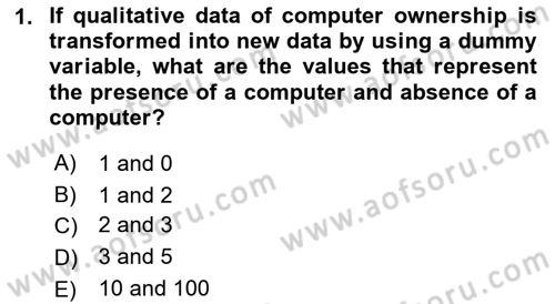 Econometrics 1 Dersi 2023 - 2024 Yılı (Final) Dönem Sonu Sınav Soruları 1. Soru