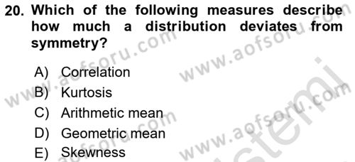 Econometrics 1 Dersi 2023 - 2024 Yılı (Final) Dönem Sonu Sınav Soruları 20. Soru