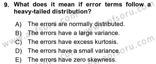 Econometrics 1 Dersi 2023 - 2024 Yılı (Final) Dönem Sonu Sınav Soruları 9. Soru