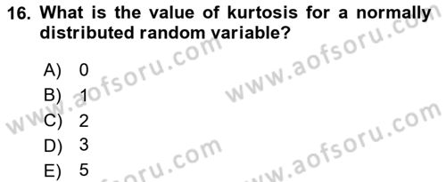 Econometrics 1 Dersi 2023 - 2024 Yılı Yaz Okulu Sınav Soruları 16. Soru