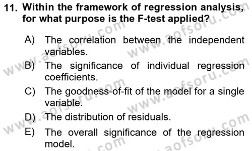 Econometrics 1 Dersi 2024 - 2025 Yılı (Vize) Ara Sınav Soruları 11. Soru