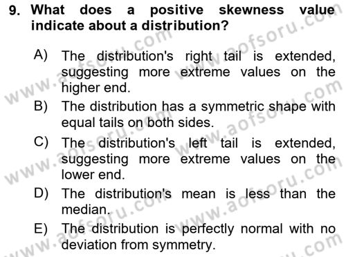 Econometrics 1 Dersi 2024 - 2025 Yılı (Final) Dönem Sonu Sınav Soruları 9. Soru