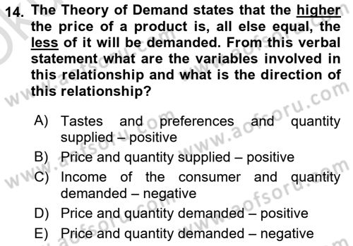 Econometrics 1 Dersi 2024 - 2025 Yılı Yaz Okulu Sınav Soruları 14. Soru