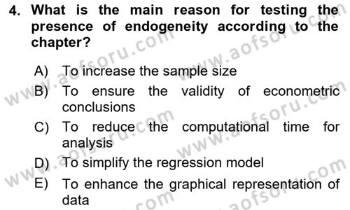 Econometrics 2 Dersi 2023 - 2024 Yılı Yaz Okulu Sınav Soruları 4. Soru