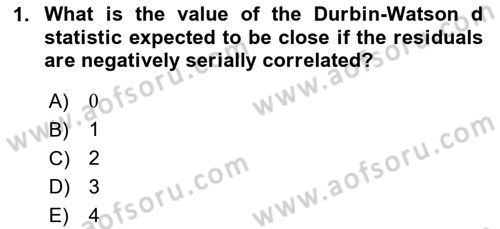 Econometrics 2 Dersi 2024 - 2025 Yılı (Vize) Ara Sınav Soruları 1. Soru