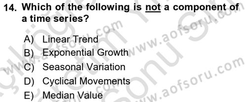 Econometrics 2 Dersi 2024 - 2025 Yılı (Final) Dönem Sonu Sınav Soruları 14. Soru