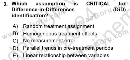 Econometrics 2 Dersi 2024 - 2025 Yılı (Final) Dönem Sonu Sınav Soruları 3. Soru