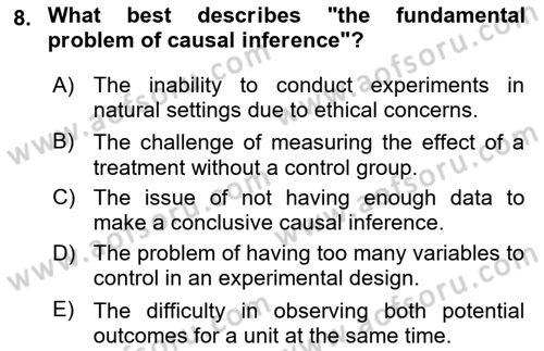 Econometrics 2 Dersi 2024 - 2025 Yılı (Final) Dönem Sonu Sınav Soruları 8. Soru