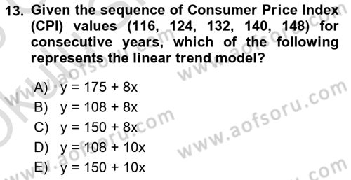 Econometrics 2 Dersi 2024 - 2025 Yılı Yaz Okulu Sınav Soruları 13. Soru