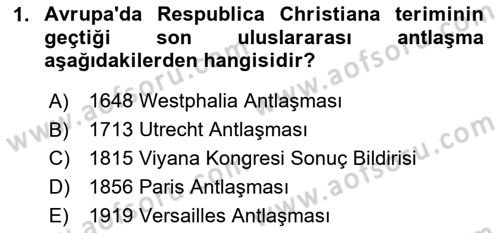 Avrupa Birliği Dersi 2024 - 2025 Yılı (Vize) Ara Sınav Soruları 1. Soru