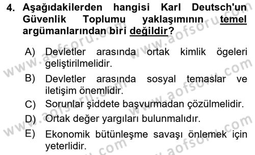 Avrupa Birliği Dersi 2024 - 2025 Yılı (Vize) Ara Sınav Soruları 4. Soru