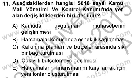 Türkiye Ekonomisi Dersi 2014 - 2015 Yılı (Vize) Ara Sınav Soruları 11. Soru