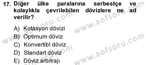 Türkiye Ekonomisi Dersi 2014 - 2015 Yılı (Final) Dönem Sonu Sınav Soruları 17. Soru