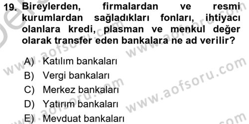 Türkiye Ekonomisi Dersi 2016 - 2017 Yılı 3 Ders Sınav Soruları 19. Soru