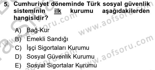 Türkiye Ekonomisi Dersi 2016 - 2017 Yılı (Vize) Ara Sınav Soruları 5. Soru
