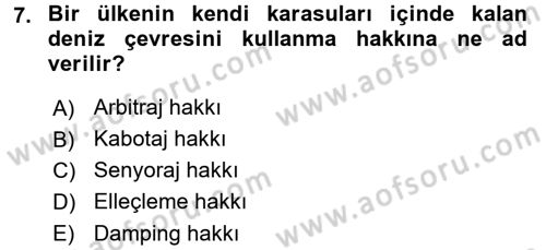 Türkiye Ekonomisi Dersi 2016 - 2017 Yılı (Final) Dönem Sonu Sınav Soruları 7. Soru