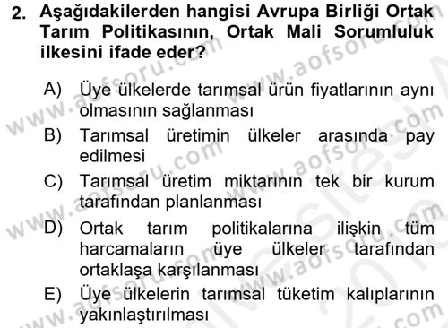Türkiye Ekonomisi Dersi 2017 - 2018 Yılı (Final) Dönem Sonu Sınav Soruları 2. Soru