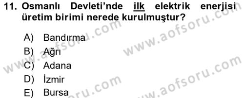 Türkiye Ekonomisi Dersi 2018 - 2019 Yılı Yaz Okulu Sınav Soruları 11. Soru