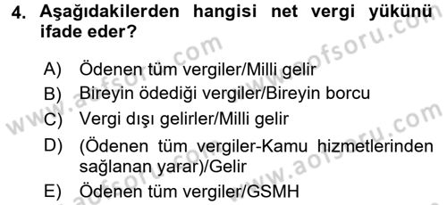 Türkiye Ekonomisi Dersi 2018 - 2019 Yılı Yaz Okulu Sınav Soruları 4. Soru