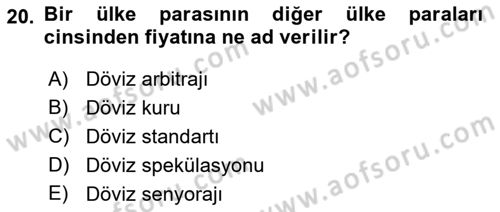 Türkiye Ekonomisi Dersi 2022 - 2023 Yılı Yaz Okulu Sınav Soruları 20. Soru