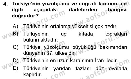 Türkiye Ekonomisi Dersi 2024 - 2025 Yılı (Vize) Ara Sınav Soruları 4. Soru